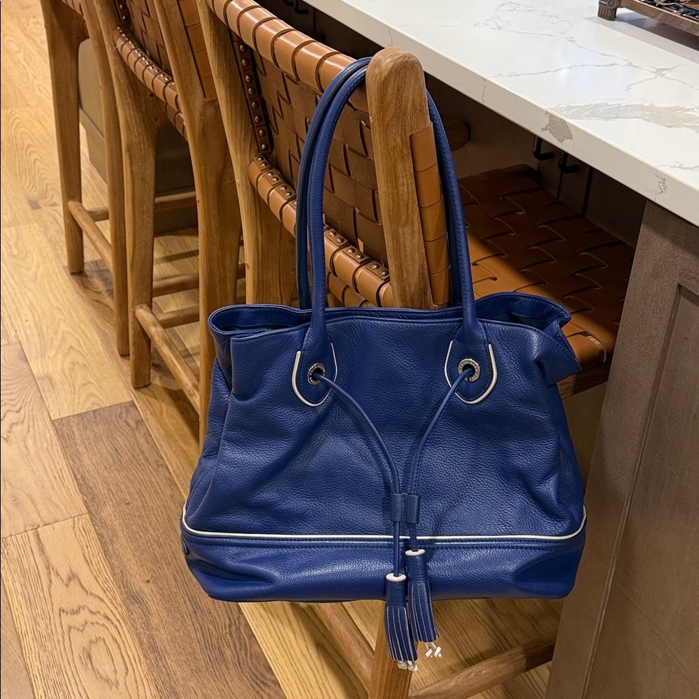*Cole Haan Reiley Tassel Tote Summer Night Blue | AA